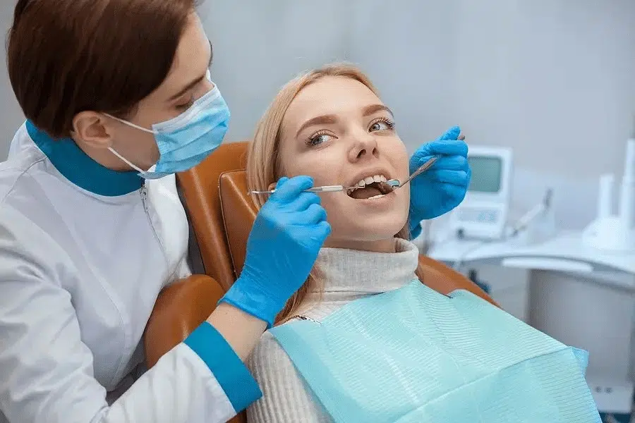 Dentist doing Composite Bonding of Patient