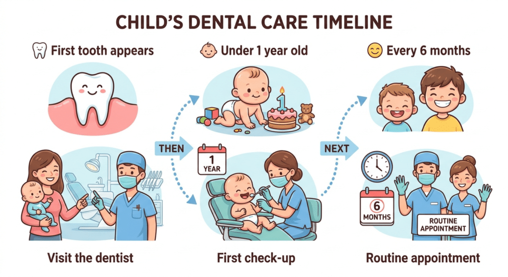 When should my child first see a dentist Scotland age guide first dental visit